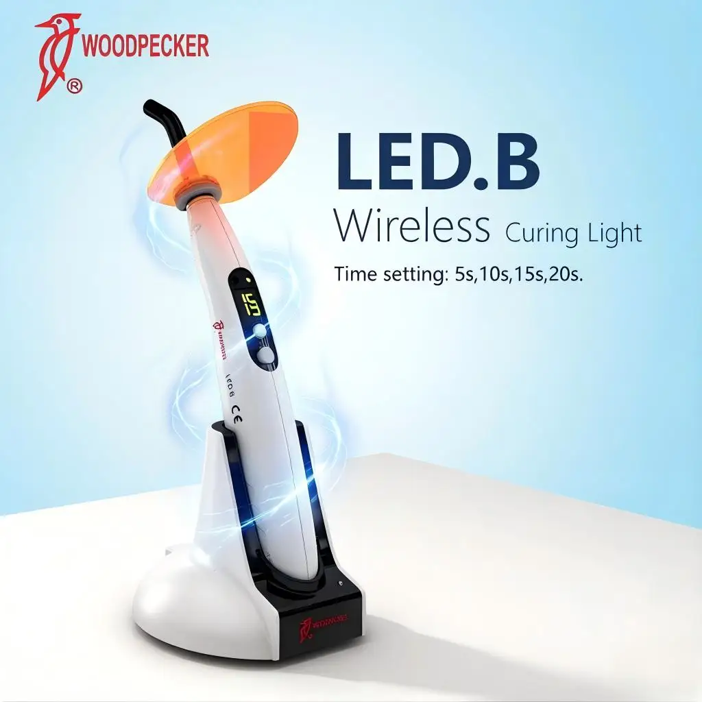 Woodpecker LED B Стоматологическая полимеризационная лампа LED, беспроводная, для отбеливания зубов и полимеризации смолы