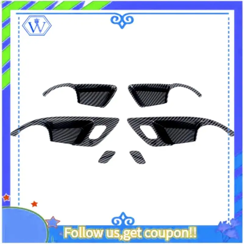 M46K-1Set peças acessórios para trax seeker 2023 2024 porta interna do carro tigela quadro capa guarnição acessórios-abs carbono fi