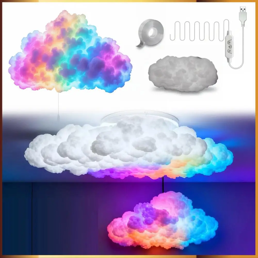 

DIY Thundercloud LED Light USB-Powered Music Sync Color Changing Led Lights for Adults Kids Bedroom Home Decor
