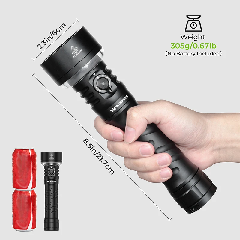 Wurkkos TS27 3200LM MultiFunction Rechargeable Flashlight Bi-directional LED Rechargeable Torch Light
