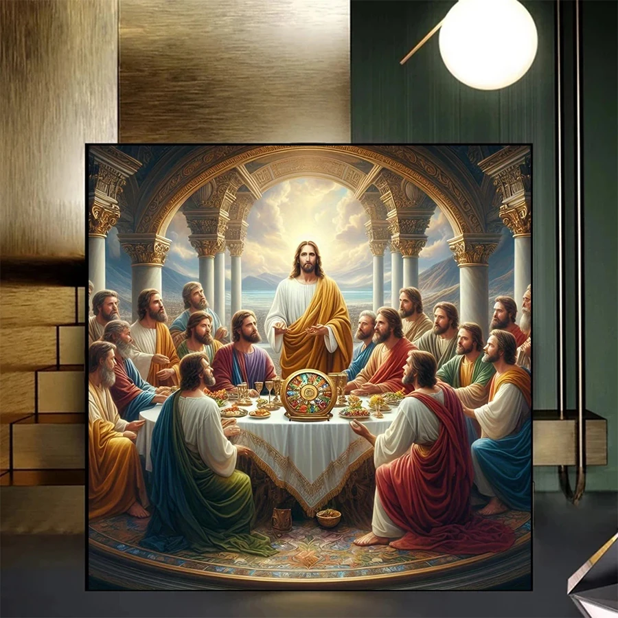 

5D DIY Diamond Painting Kit New Religion The Last Supper of Christ Jesus Cross Stitch Diy Diamond Embroidery Picture Mosaic Art
