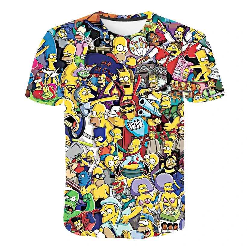 Camiseta con Estampado 3D de Los Simpson, Homer, Ropa de la Casa de Bart Simpson, Disfraz de Homer Simpson, Camiseta Familiar para Hombre/Mujer