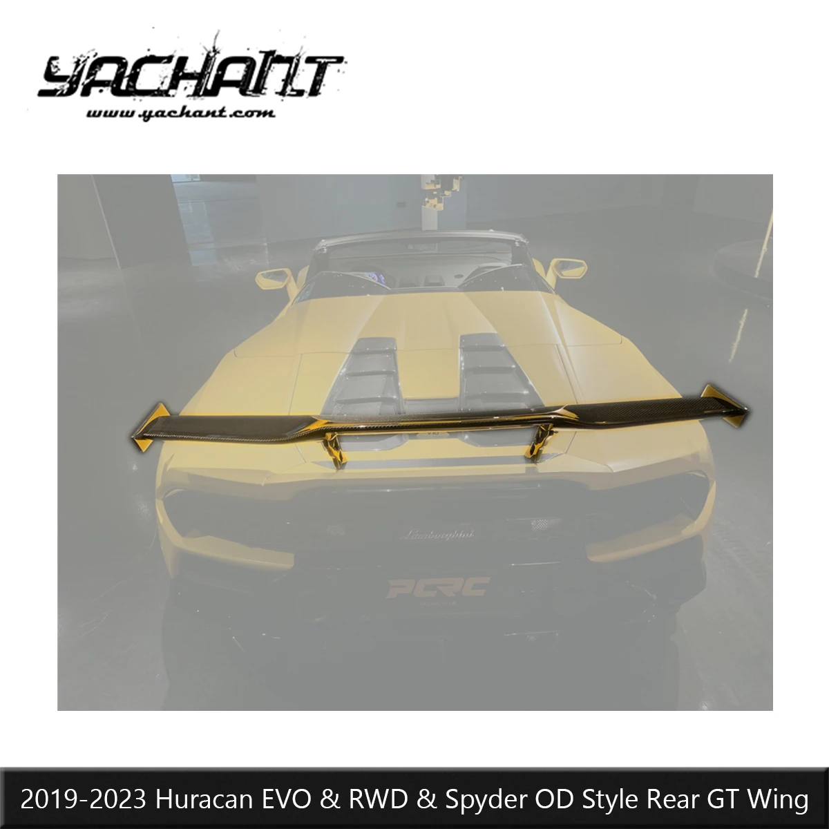 

Dry Carbon Fiber OD Style Rear GT Wing Fit For 2019-2023 Huracan EVO RWD & Spyder Trunk Aero Spoiler Racing Wing Kit
