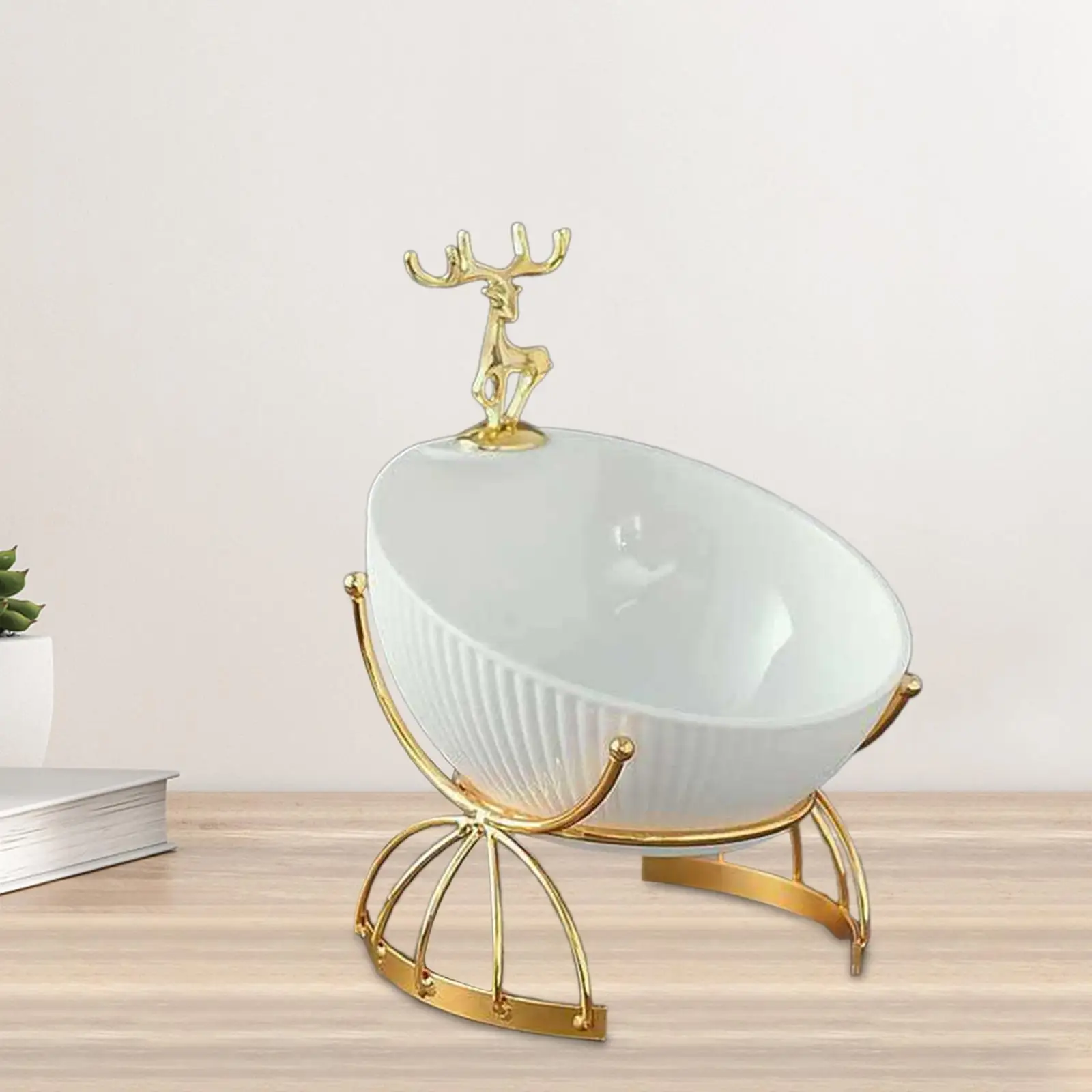 

Deer Storage Tray Statue Candy Jewelry Tray Desk Organizer Bowl Perfume Tray