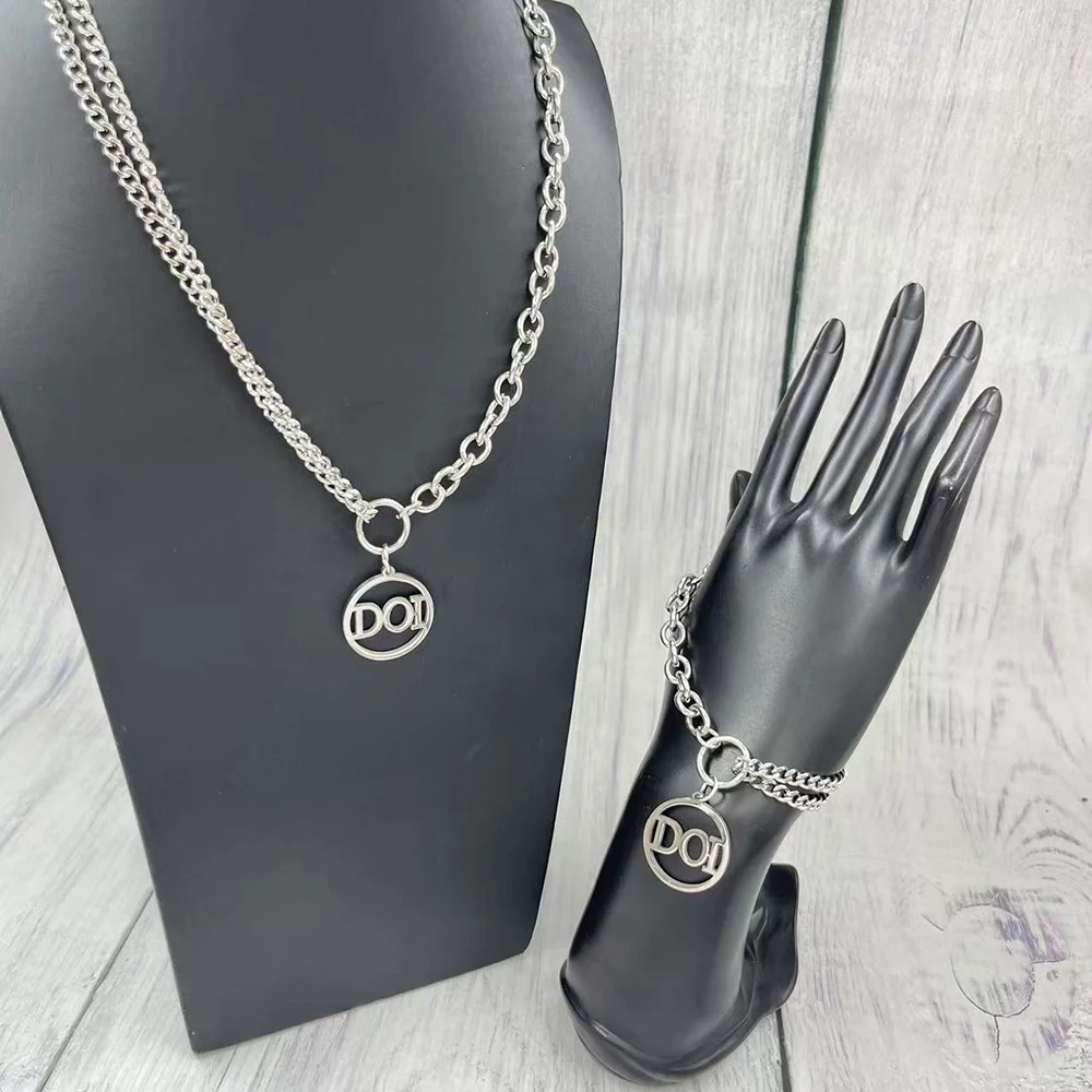 مجموعة قلادة سوار من الفولاذ المقاوم للصدأ DOI #6