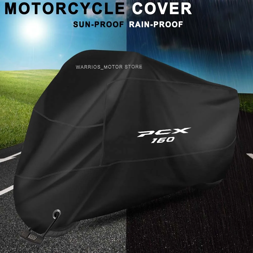 

For Honda PCX 160 2025 2024 Motorcycle Cover Waterproof Outdoor Motorbike Rain Dustproof Snow Sun UV Protector