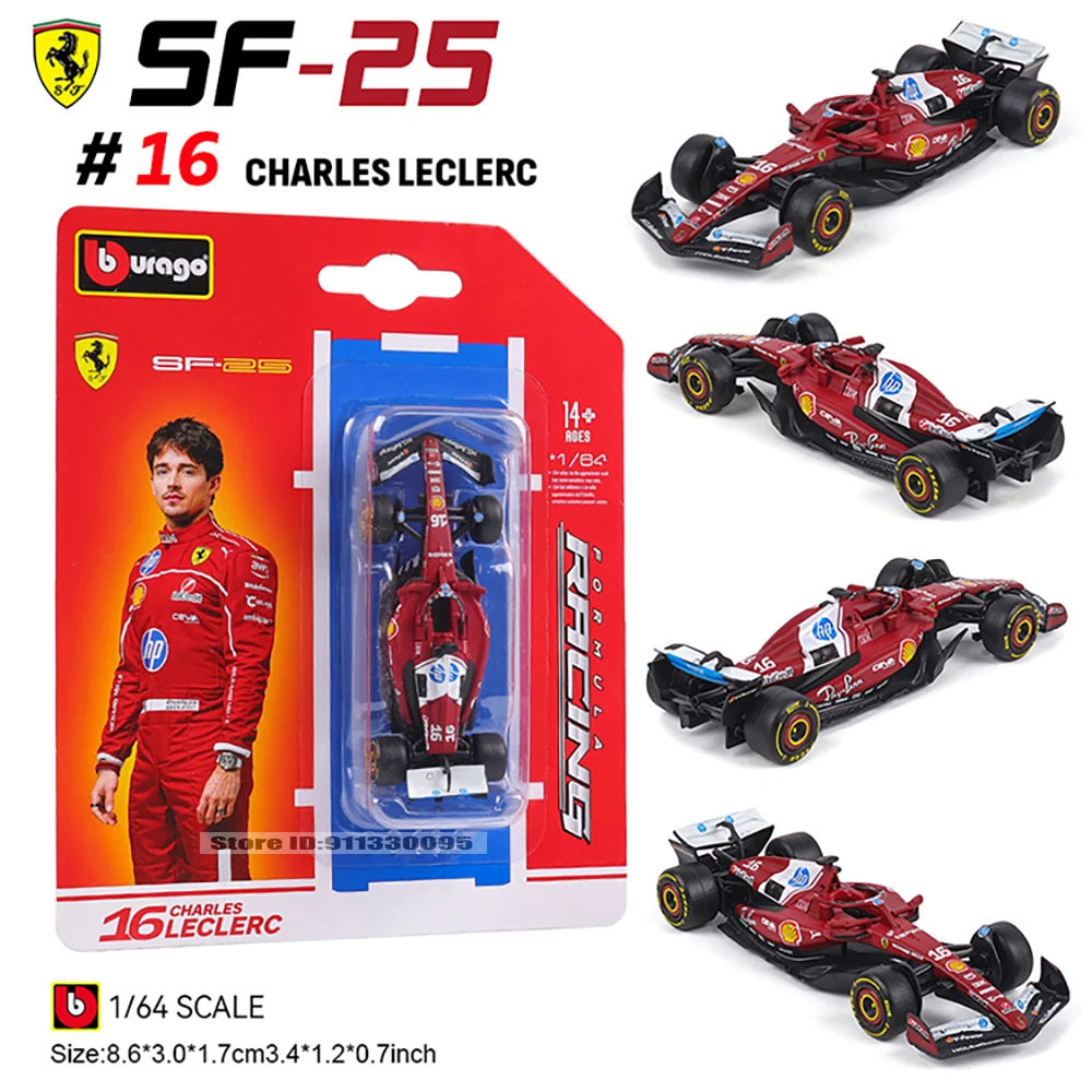 Bburago 1:64 Oracle Red Bull Racing 2025 F1 RB21 # 1 Verstappen # 22 Yuki Tsunoda Legierungsautomodell Sammlerstücke Neuestes Modell – Detail 9