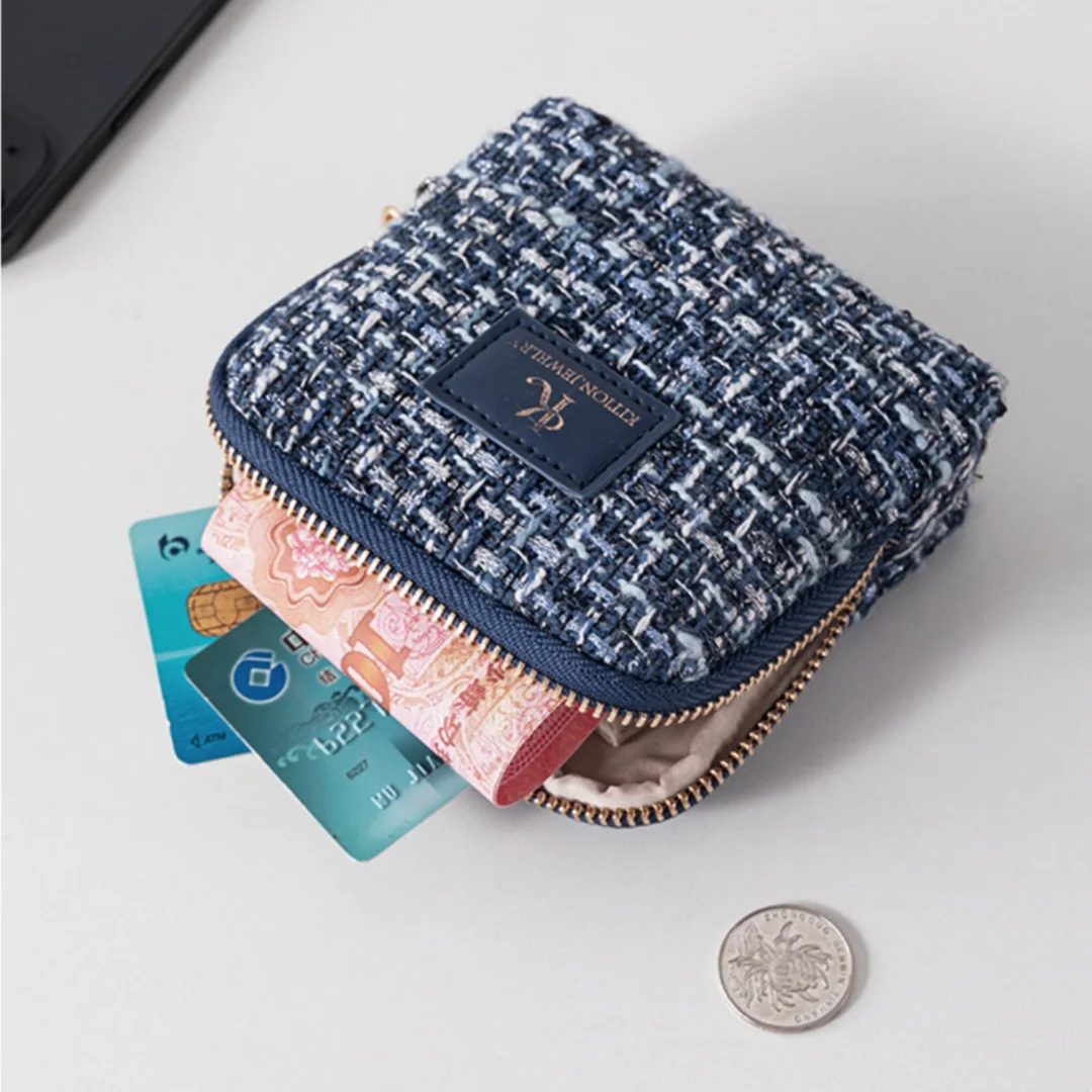 

Mini Cosmetic Bag Soft Portable Jewelry Pouch Jewelry Storage Bag Elegant Travel Jewelry Organizer For Carry-On Bag Gift For