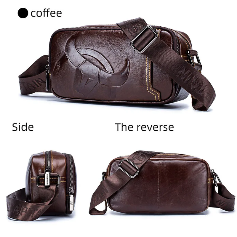 Imagem -04 - Bolsa de Ombro de Couro Genuíno para Homens Bolsas Crossbody da Moda Masculina Alta Qualidade Messenger Sling Bolsa Satchel Malas