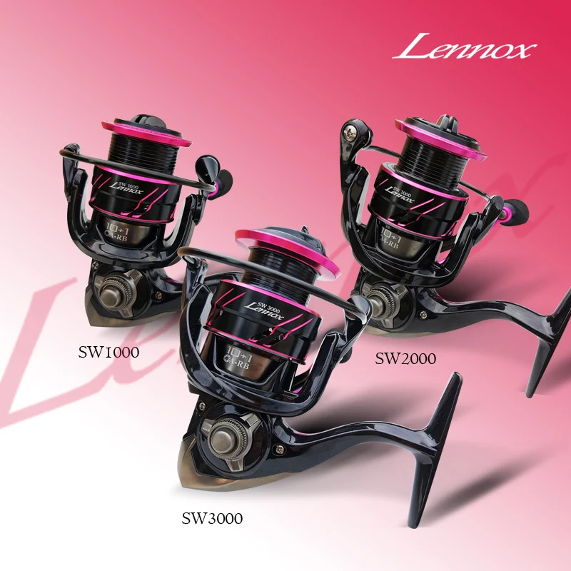 LENNOX-SW Fishing Spinning Reel 1000 2000 Saltwater Freshwater Max Drag 12kg Fish Line Wheel Fishing Wheel Sea Fishing Reels