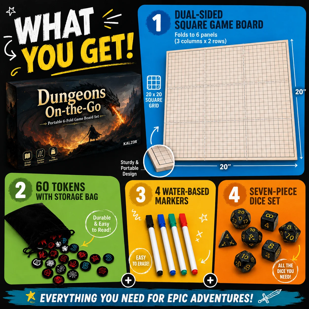 Deluxe Portable RPG Adventure - đánh giá và giá Board Game Vector