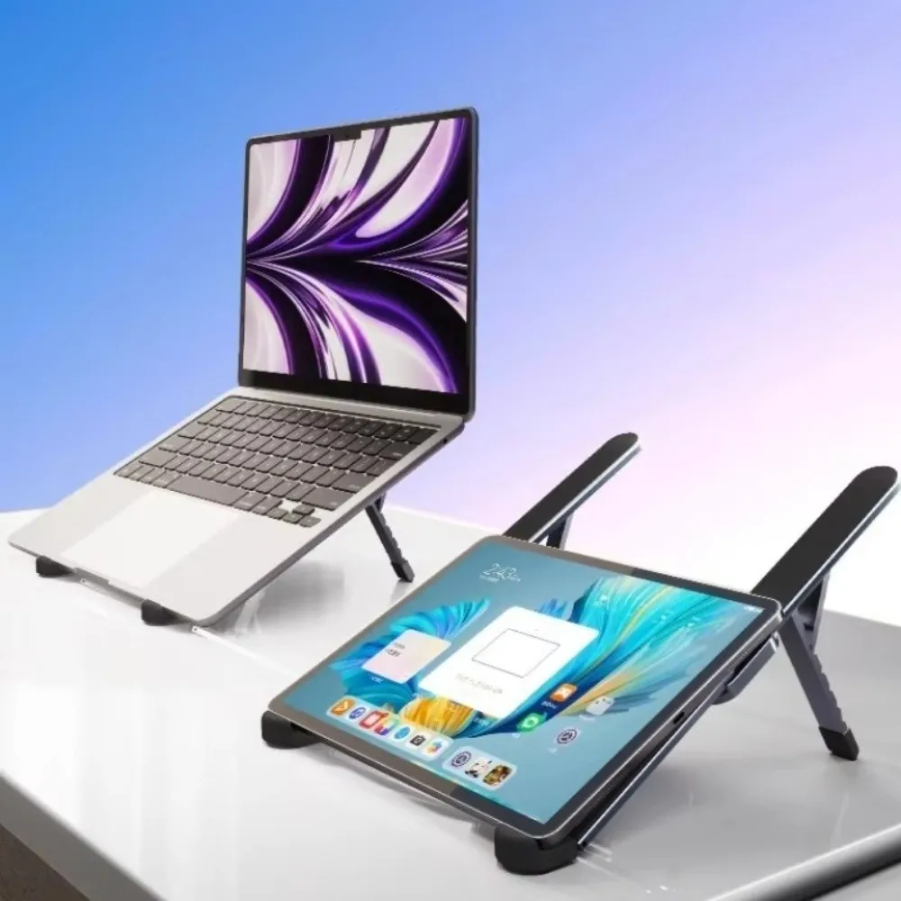 New Aluminum Alloy Laptop Stand Foldable Height Adjustment Tablet Stand Lightweight Adjustable Angle Laptop Holder
