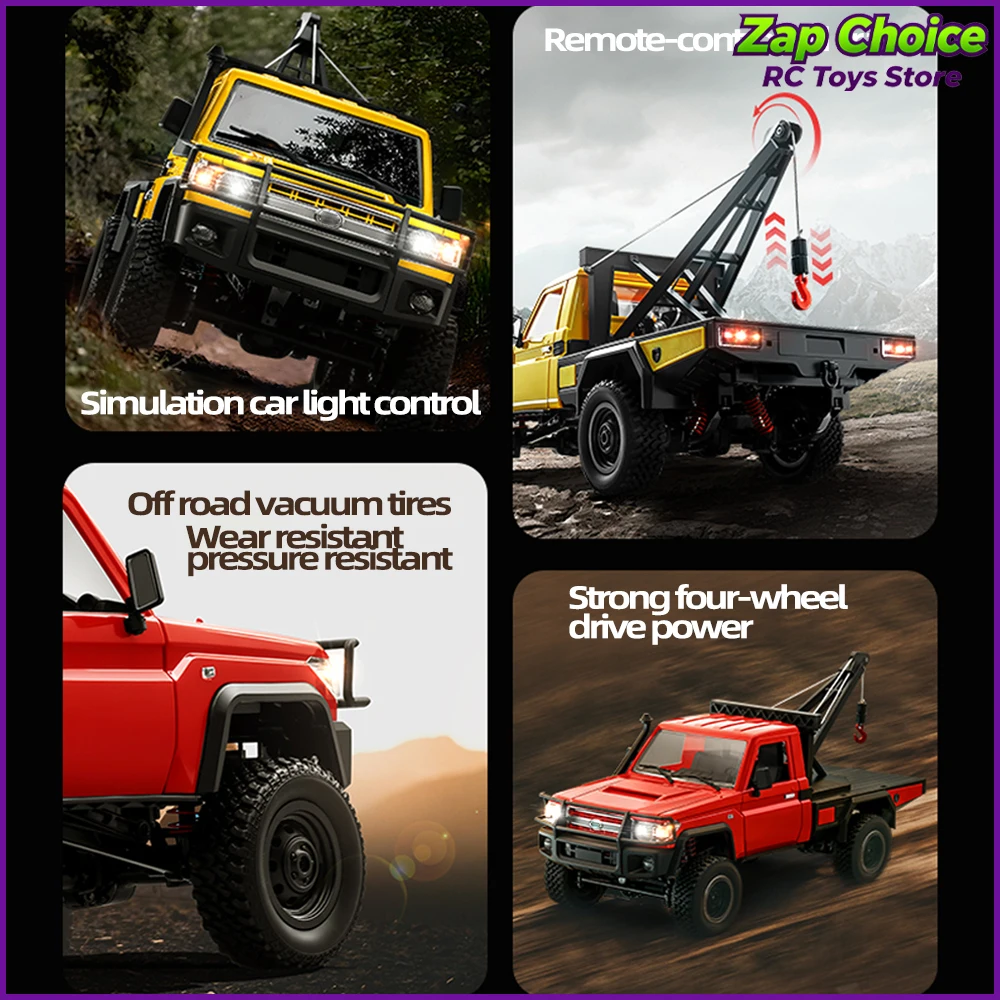 รถบรรทุกปีนป่ายหิน Mangniu MN82T LC79 ขนาด 1/12 พร้อมมอเตอร์ 280 ขับเคลื่อน 4 ล้อ บังคับวิทยุ 2.4G ของเล่นรถบังคับสำหรับเด็กผู้ชาย ของขวัญคริสต์มาส