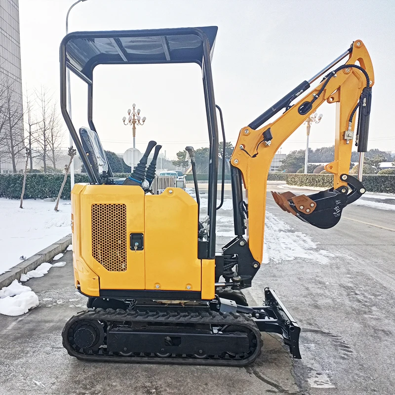 Factory wholesale mini small Chinese excavator 1.2 tons free thumb mini crawler excavator for sale