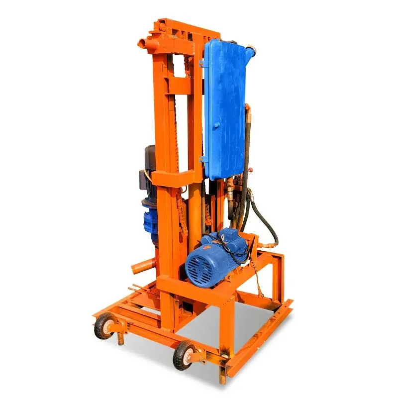 

Индивидуальная легкая электрическая буровая установка для водяных скважин - 100-метровый мини-ручной портативный домашний гидравлический буровой станок