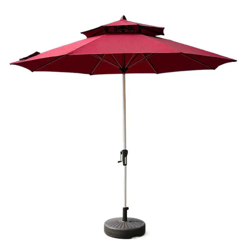 

Outdoor furniture: table chairs, central column umbrellas, straight poles, hand-cranked courtyards, shade and rainproof