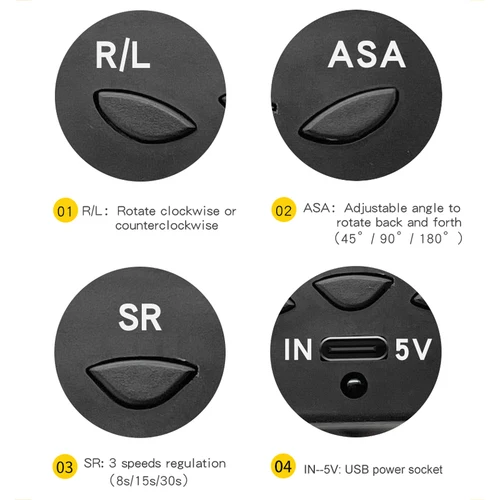 Imagen 2 del producto Visualizador giratorio eléctrico de 360 °, plataforma giratoria con 3 velocidades de regulación, soporte de exhibición de carga USB para grabación de vídeo, utilería para zapatos de joyería