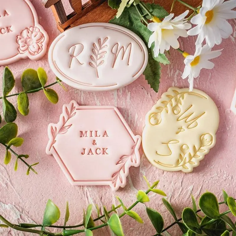 Silicone Baking Molds Silicone Cookie Molds Set with Korean Blessing Frames for Artisanal Baking Enthusiasts Q5WC