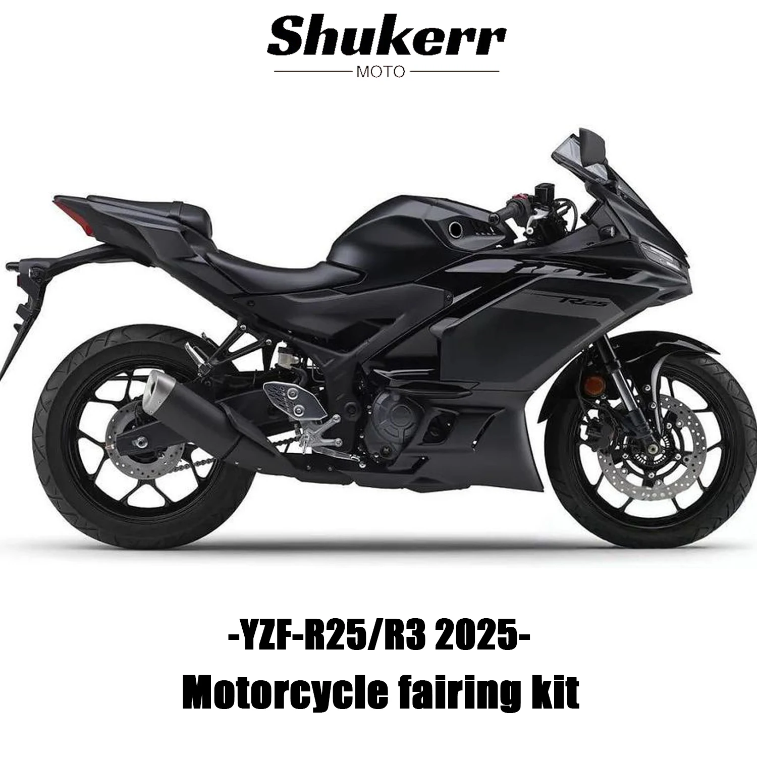 

New Abs Motorcycle Plastics Fairing Kit Injection Mold Bodywork Panel Kit Fit for Yamaha Yzf-R25 Yzf-R3 2025 Black