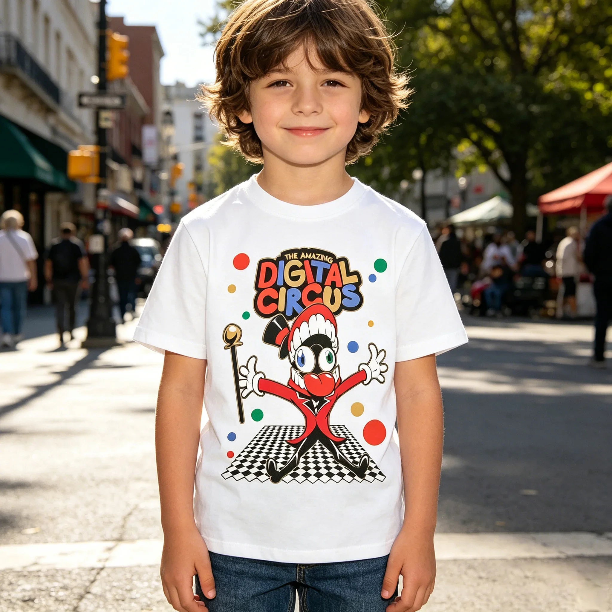 Amazing Digital Circus Tshirt Multiple Sizes HD Print TADC Characters Cotton Kids Unisex Short Sleeve Casual Anime Gift