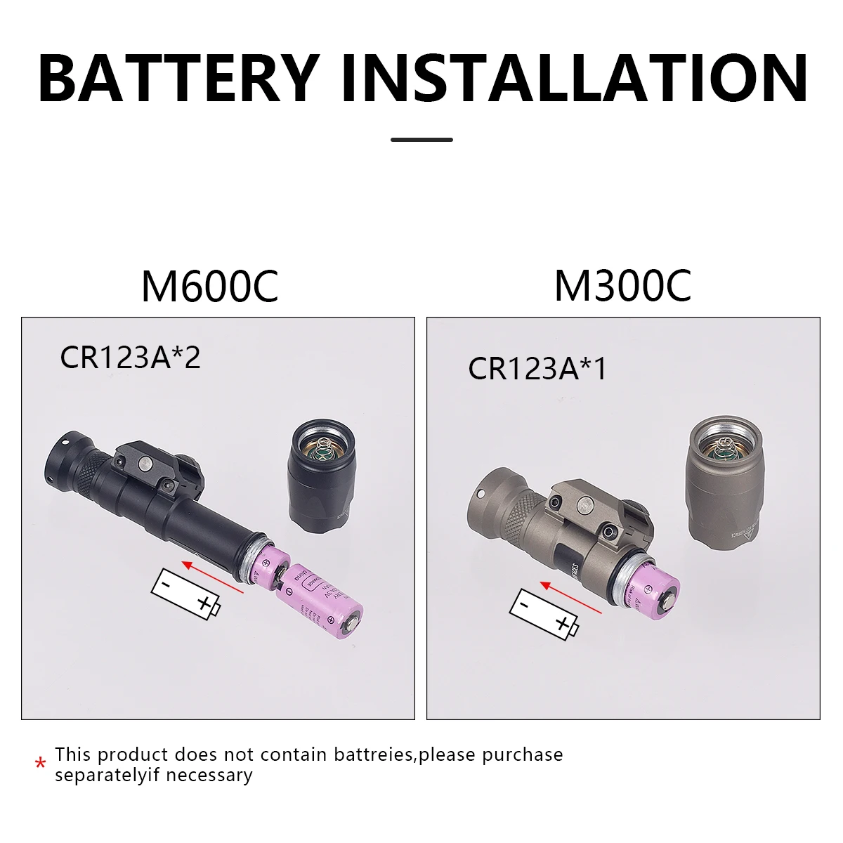 كشاف تكتيكي M600 m300c ، 400lm ، 600lm ، ضوء LED أبيض ، مناسب لسلاح الصيد بالسكك الحديدية 20 ، ملحقات الادسنس