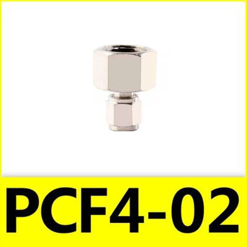 1PCS Internal Thread Straight Through Copper Material Pneumatic Screw PCF Quick Connectors Fitting Gas Hose One Touch Push Into