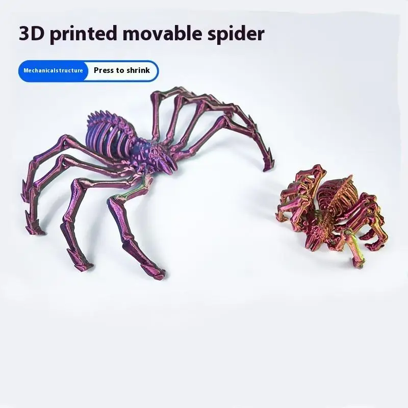 

3D Printed Spider Simulation Toy, Movable Joints, Movable Joints, Creative Model, Desktop Decoration, Collection Ornaments, Gift