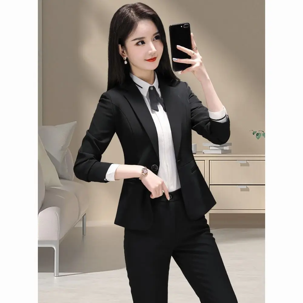 

Bla Suit Set Women's Spring Autumn Profional Clothing Small Size Interview Formal Hotel Western Sle Workwear Jaet