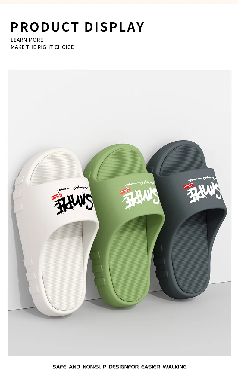 Zapatillas de baño antideslizantes para hombre y mujer, chanclas frescas para usar en exteriores, novedad de verano, ZYT2414
