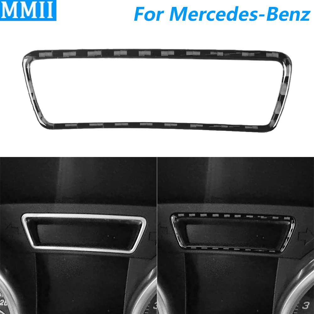 For Mercedes-Benz GLE GLS W166 2016-2019 Carbon Fiber Instrument Speedometer Display Frame Panel Cover Car Accessories Sticker