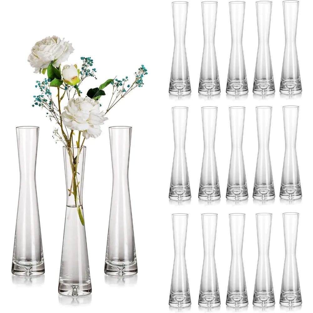 

Decorative Vase Glass 9.65 Inch Tall Skinny Vase Home Decoration Minimalist Slim Aesthetic Wedding Table Decoration Decor Garden