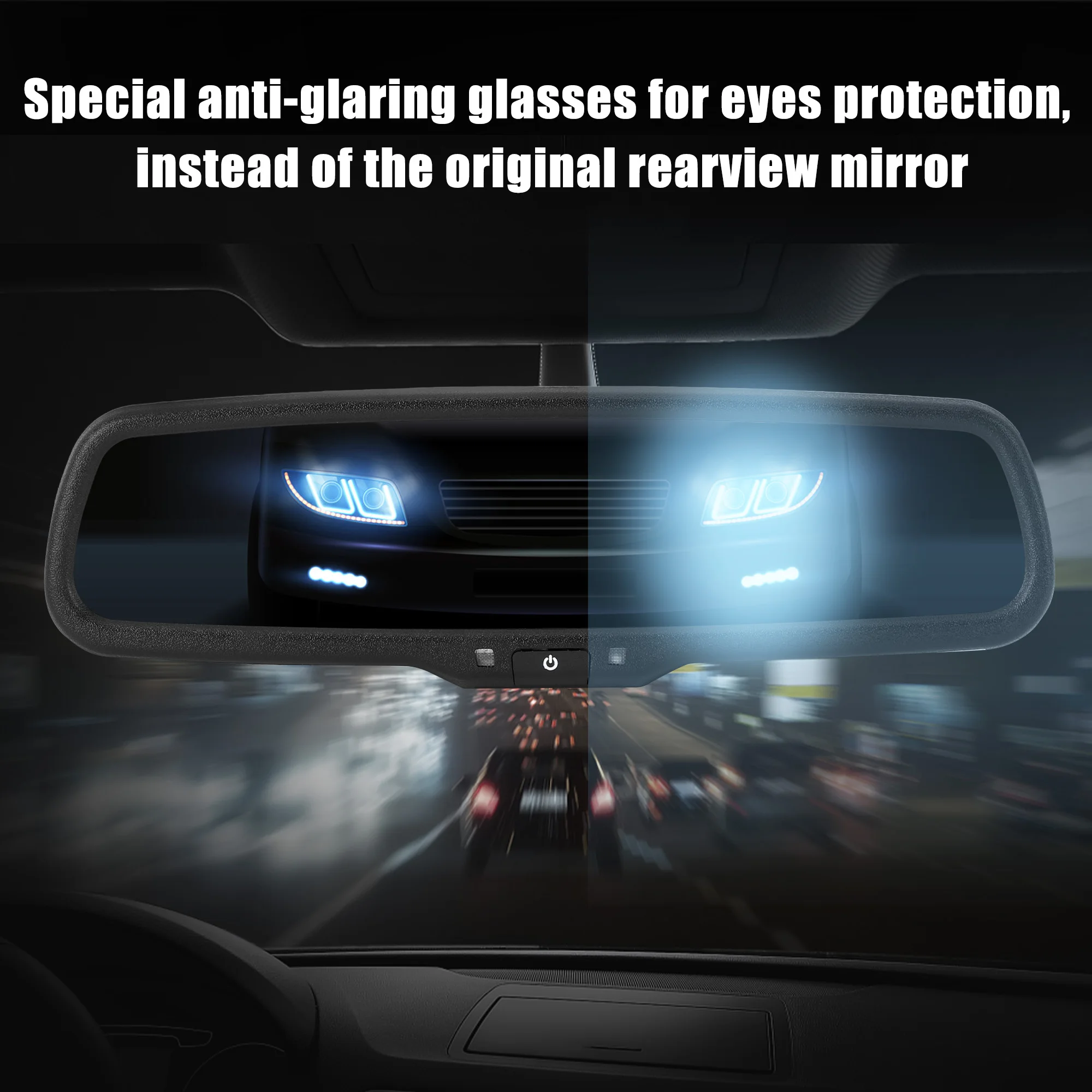 Rear View Monitor 4.3inch Car Rearview Mirror Auto Dimming Monitor With Bracket Black Rearview Monitor Rearview Mirror Monitor