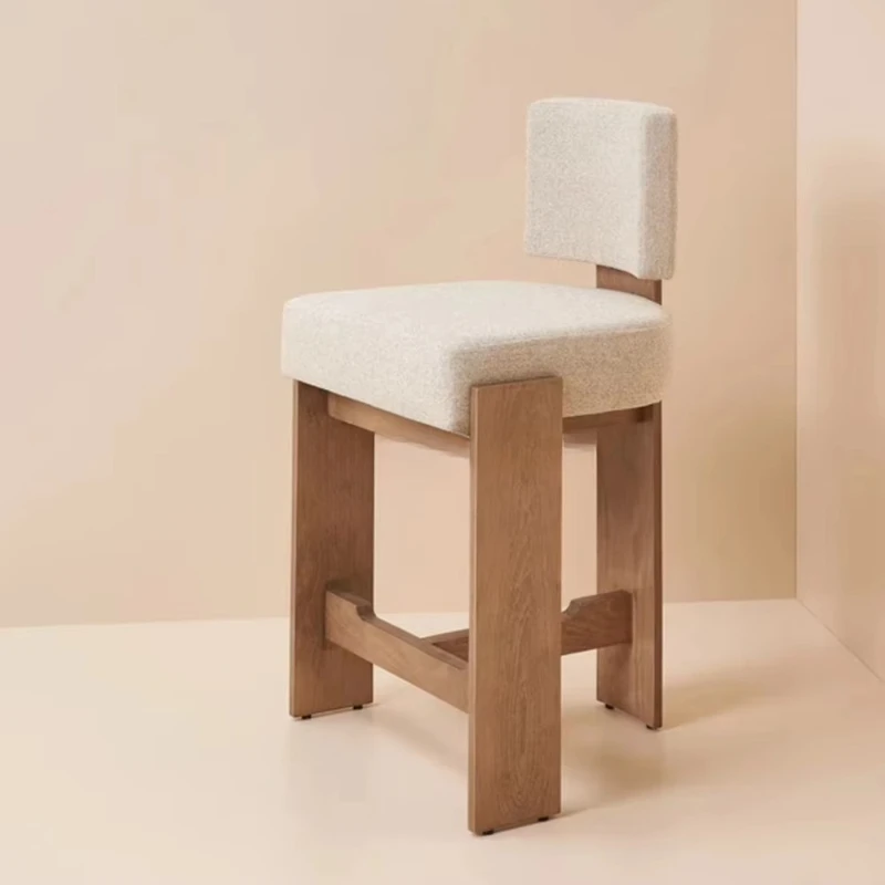 

Luxury custom wooden frame high dining stool bar chair kitchen family dining room dining furniture