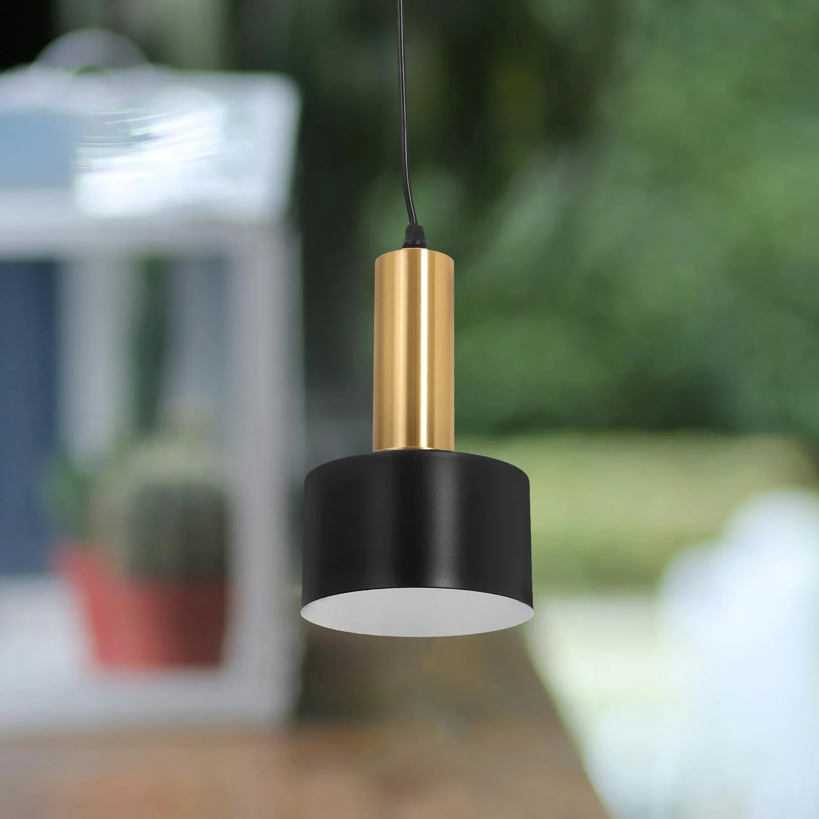 

Modern Nordic Bedside Lamp 12CM Black Gold E27 Simple Creative Hanging Light Indoor Pendant Decor Room Lighting