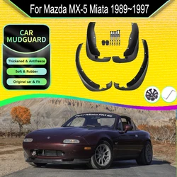 For Mazda MX-5 Miata Eunos Roadster NA 1989~1997 Car Mudguards Fender Flares Splash Guard Duraflaps Car Accessories Exteriores