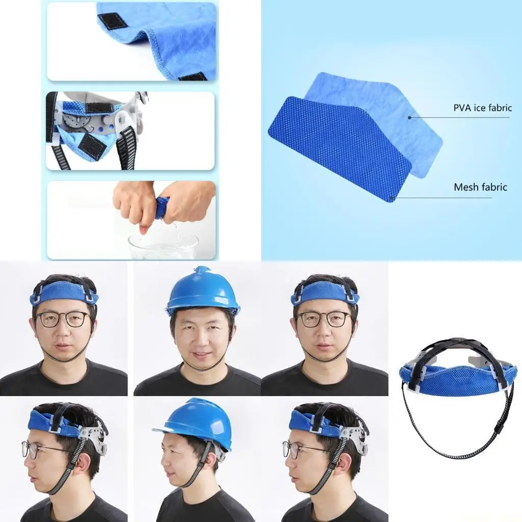 

U2JB Helmet Sweatband Liners Evaporative Cooling Towel Helmet Comforter Pad Sweat Towels Antiperspirant Belt