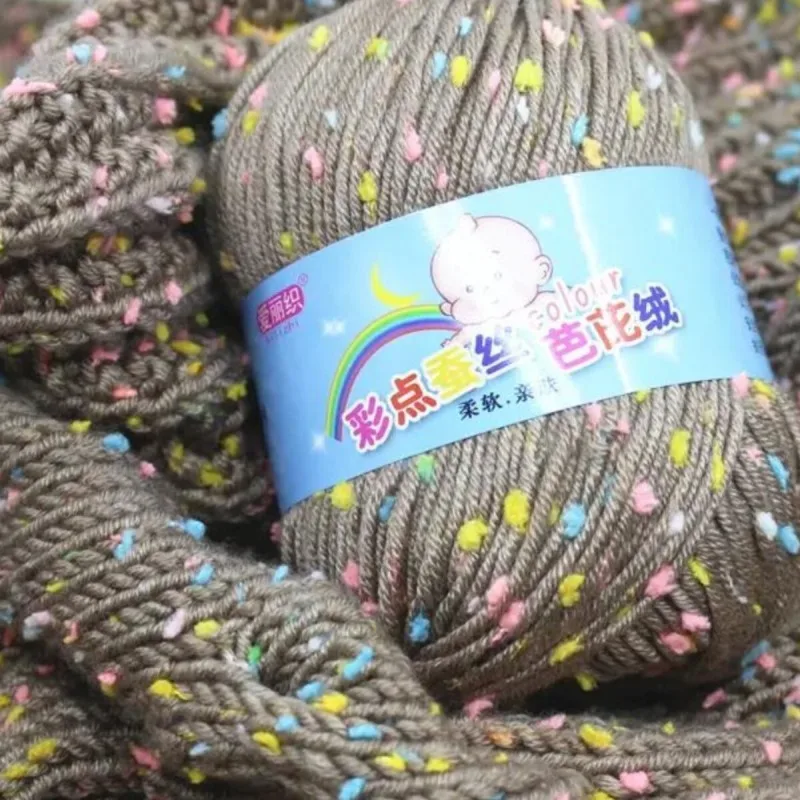 

High Quality Worsted Wool Thread Colorful Eco-dyed Needlework Baby Cotton Cashmere Yarn For Hand Knitting Crochet Drop Shipping