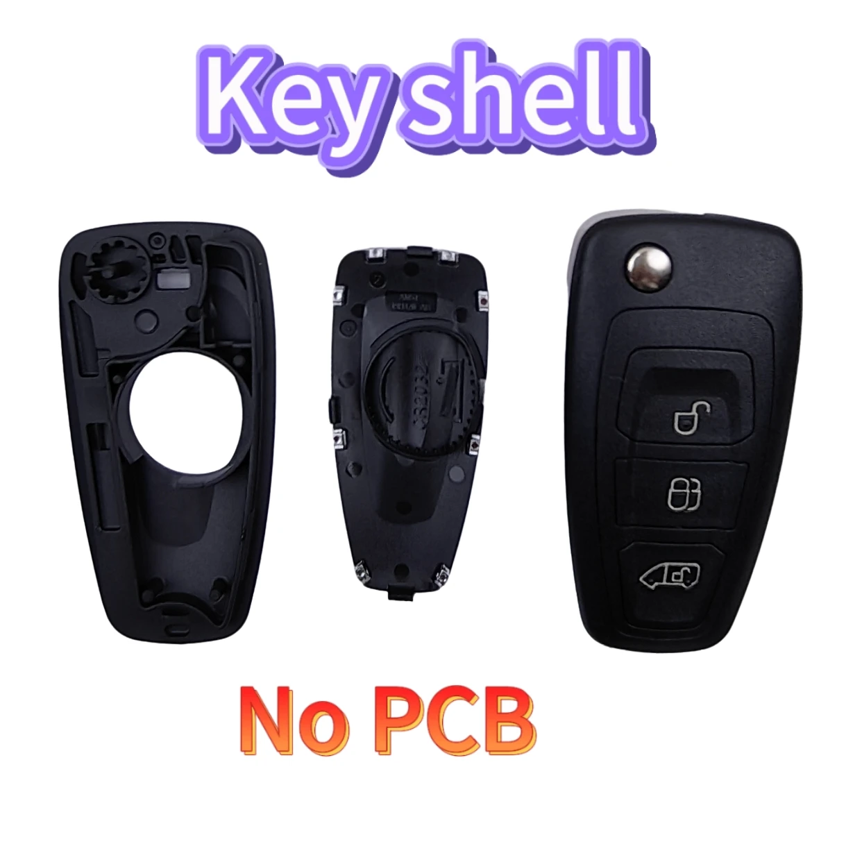 Key shell Flip Remote Van Car Key Shell Case for Ford Transit Custom MK8 Cargo Tourneo Custom 2012+ Replacemnet