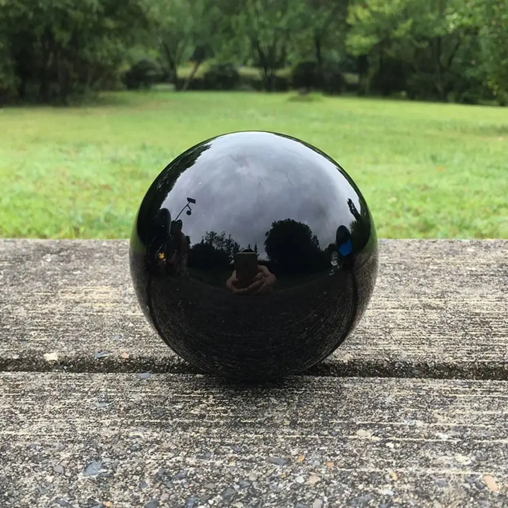 Natural Black Obsidian Sphere Large Crystal Ball Healing Stone Gemstone 30/40/50mm obsidian crystal decorative glass Home Decor