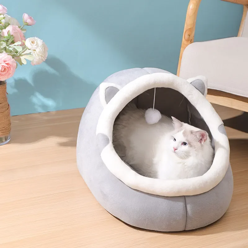 Four Seasons Universal Cat Nest Semi-enclosed Warm House Small Dog Pet Mats Lovely Modelling Soft Material Pet Accessories