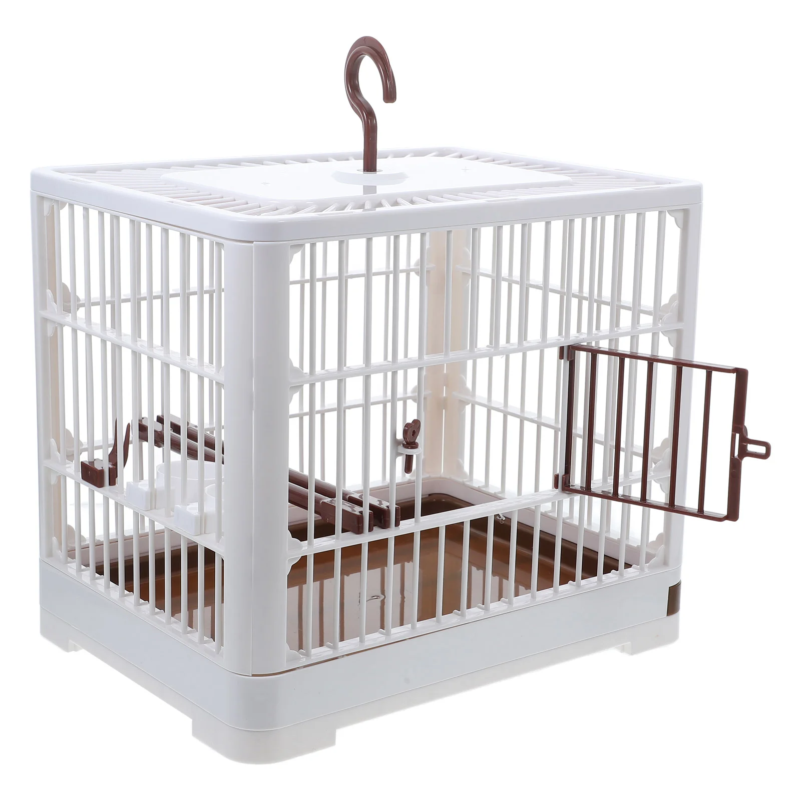 

Folding Parrot Travel Cage Bird Traveling Cockatiel Carrier Carriers Decorate Perch Stand for