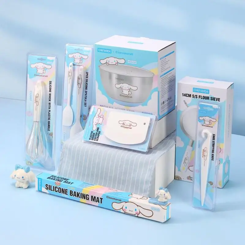 

Hot Sanrio Cinnamoroll Dough Dividing Knife Kawaii Anime Cute Cartoon Kitchen Scraper Toast Dough Knife Scraping Plate Scraper