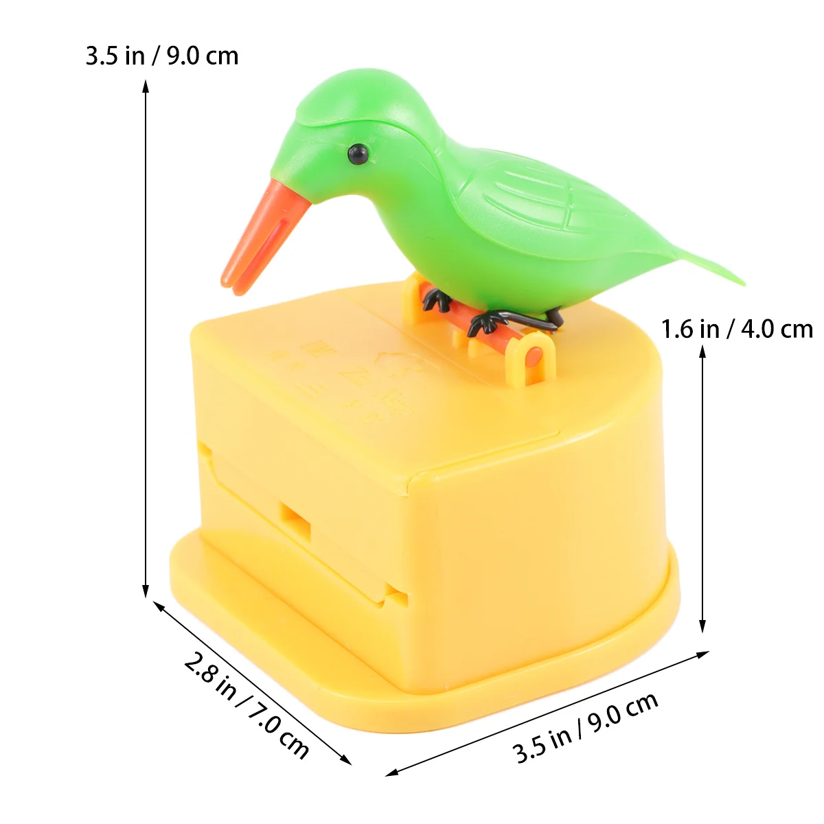 

Toothpick Box Bird Shape Automatic Dispenser Press Top Practical Holder For Coffee Shop Restaurant Car Desk Garden Decor Green