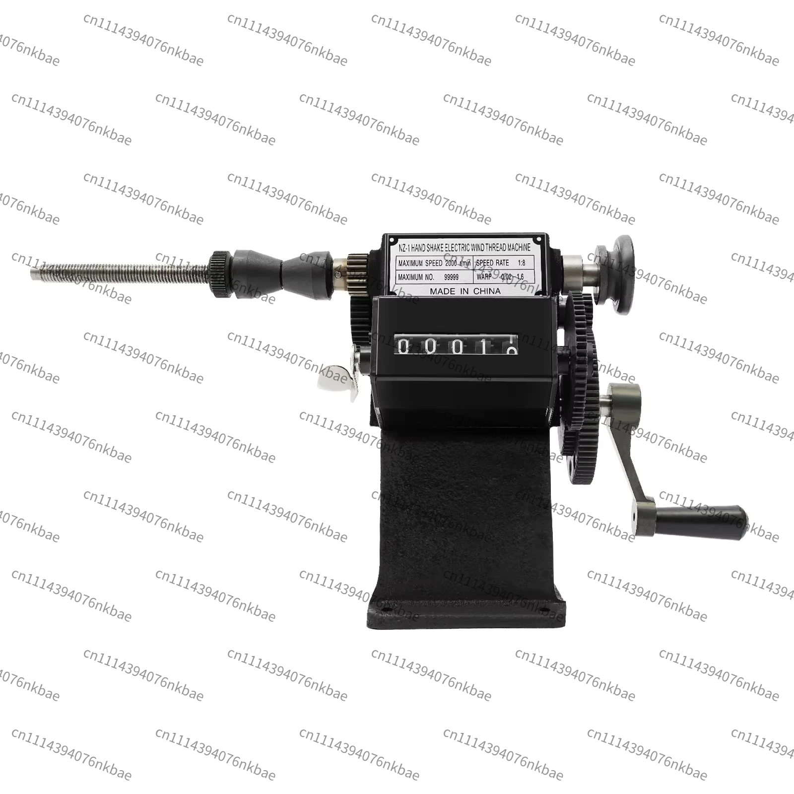 Manual Coil Winding Machine 0-9999 Count Dual-purpose Coil Winder, Cast Iron Frame Steel Gear Hand Operated Winding Equipment
