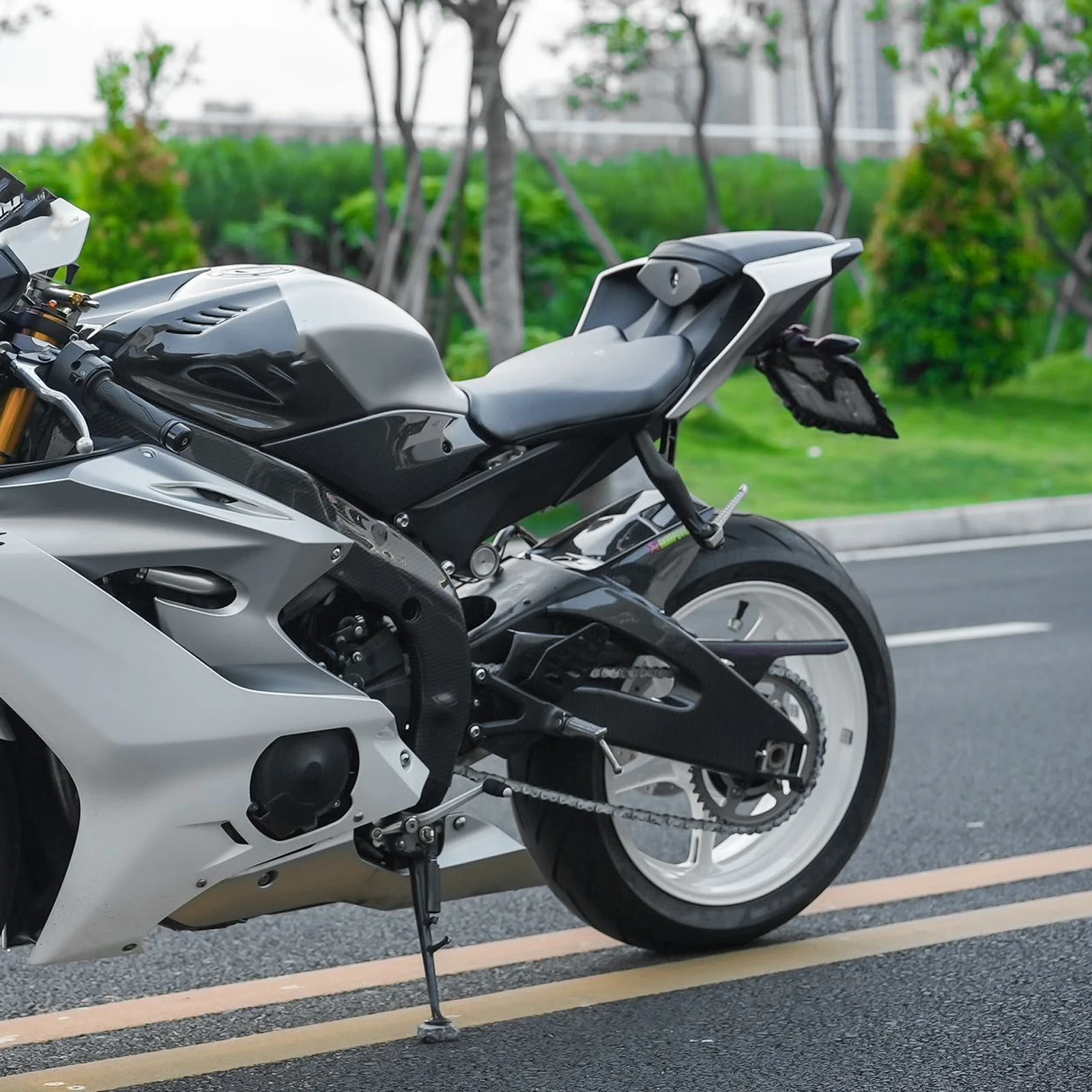 motorcycle rear mudguard for Yamaha R6 2006-2016 2010 2011 2012 2013 2014 2015 ABS carbon fiber, rear mudguard anti sand plate
