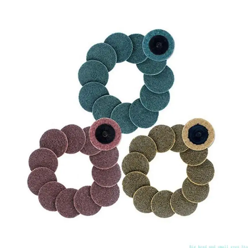 

581C 36Pcs Disc 2 inch Sanding Discs with 1/4inch Roll Lock Disc Pad