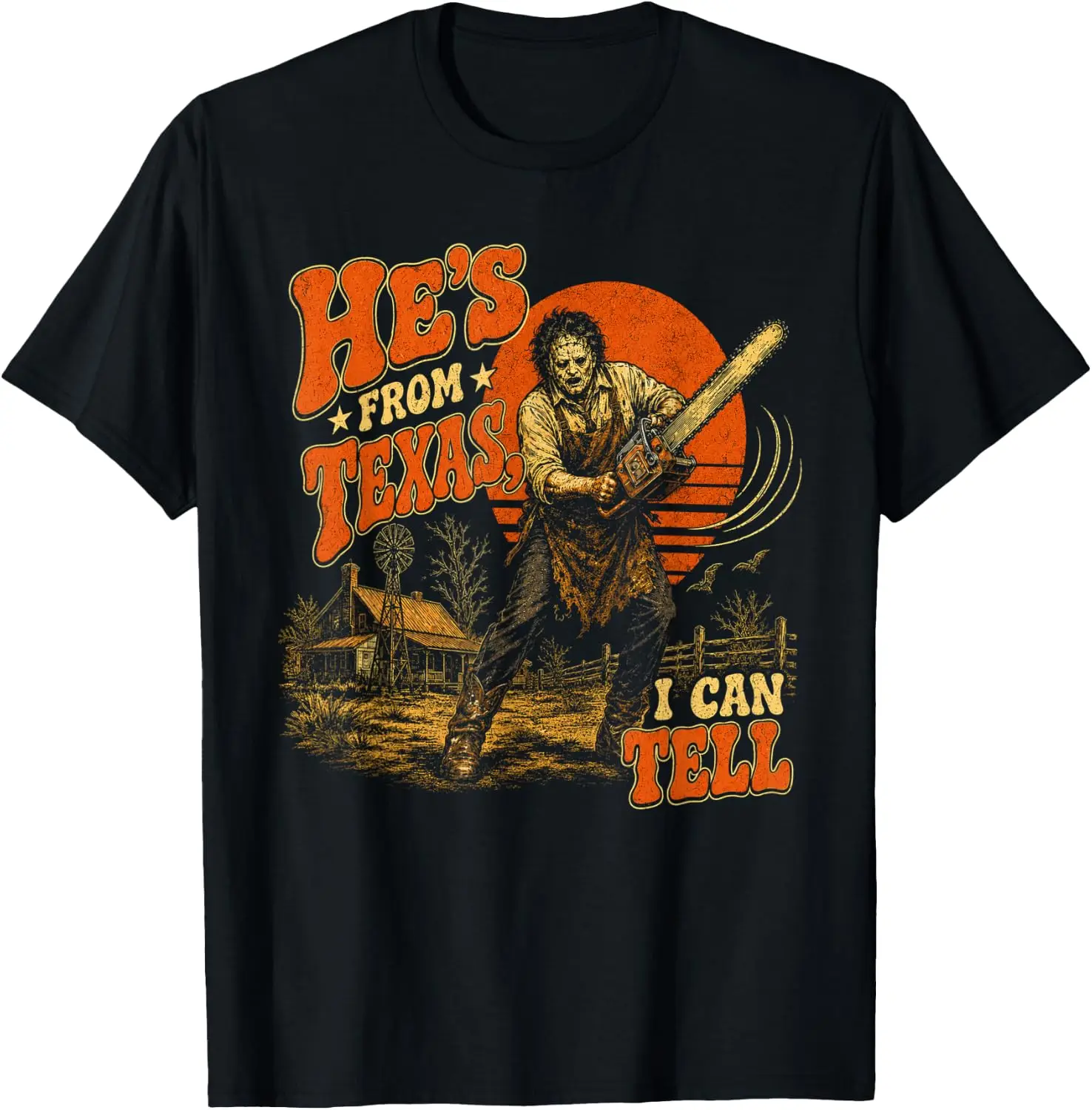 Can Tell He's From Texas Funny Halloween Humor T-Shirt