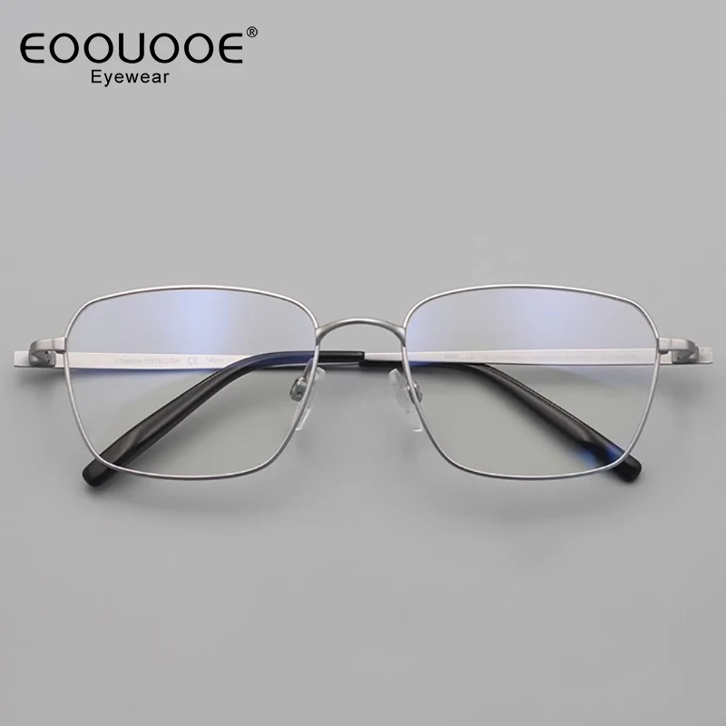 

55mm Ti Men Pure Titanium Glasses Frame Myopia Hyperopia Eyeglasses Progressive Prescription Lens Quality Elasticity Optical