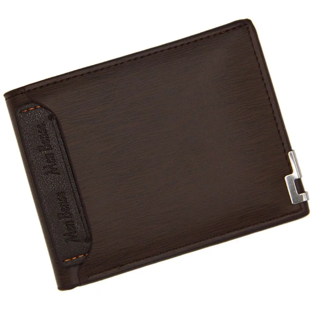 

Fashion PU Leather Men Wallet Large-capacity Folding Short Wallet Multi-card Slot Card Holder