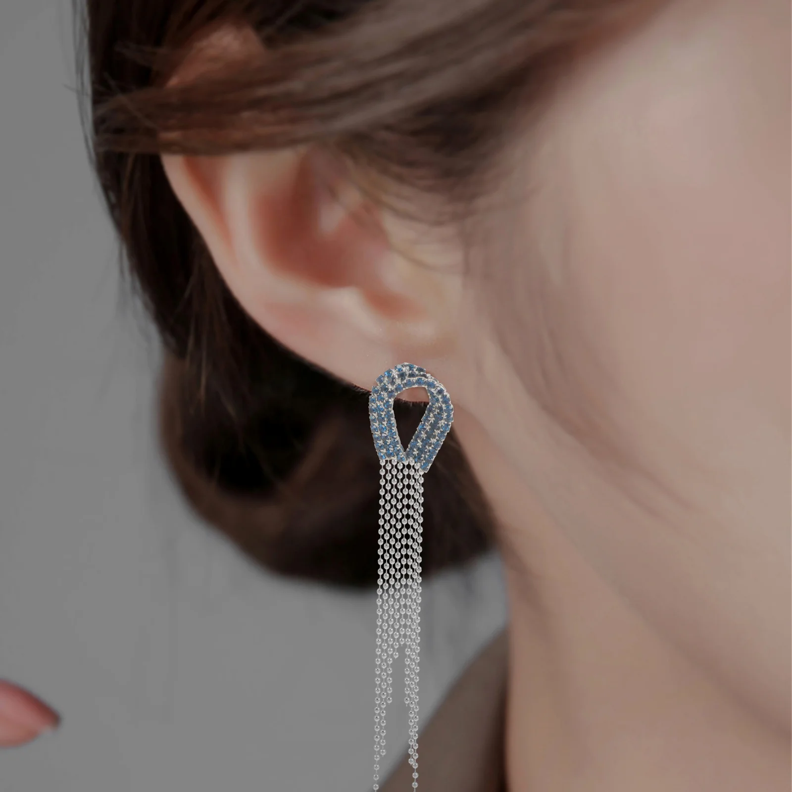 

Tassel Earrings Sparkling Rhinestone Drop for Women Large Statement Rhinestones Miss